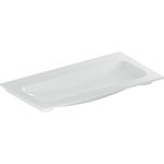 Lavabo para mueble Geberit iCon: 90x48cm, Toma de grifo=Sin, Rebosadero=Sin, Blanco